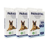 Zotal Parasital Collar Antiparasitario para Perros Grandes - Pack 3 Collares de 75 cm - Protección hasta 4 Meses - Repelente Natural contra Pulgas, Garrapatas y Mosquitos - Cómodo y Ajustable Sin PVC