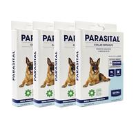 Zotal Parasital Collar Antiparasitario para Perros Grandes - Pack 4 Collares de 75 cm - Protección hasta 4 Meses - Repelente Natural contra Pulgas, Garrapatas y Mosquitos - Cómodo y Ajustable Sin PVC