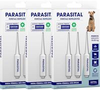 Zotal Parasital Pipetas Antiparasitarias para Perros Medianos (10-25 kg) 3 pipetas por Blíster - Protección contra Pulgas, Garrapatas y Mosquitos - Repelente Natural - hasta 6 Semanas - Pack 1 Blíster