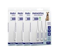 Zotal Parasital Pipetas Antiparasitarias para Perros Medianos (10-25 kg) Pack 4 Blíster de 3 Pipetas (12 en total)- Protección contra Pulgas, Garrapatas y Mosquitos - Repelente Natural hasta 6 Semanas