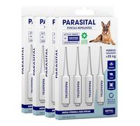 Zotal Parasital Pipetas para Perros Grandes - 1 Blíster de 4 Pipetas - Protección Pulgas, Garrapatas y Mosquitos - 3 a 6 Semanas por Pipeta - Repelente Natural