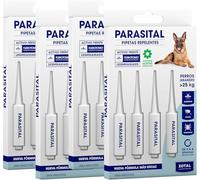 Zotal Parasital Pipetas para Perros Grandes - Pack 4 Blíster de 4 Pipetas (16 en Total) - Protección Pulgas, Garrapatas y Mosquitos - 3 a 6 Semanas por Pipeta - Repelente Natural - Fácil Aplicación-