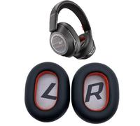 Zotech Almohadillas de cuero de repuesto para auriculares Plantronics BackBeat PRO 2, Voyager 8200 UC (negro)