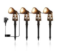 ZOTOYI Focos LED de Jardín IP68 Impermeable - 14M 4-en-1 Focos Jardin Exterior Ángulo Ajustable y Fácil Instalación, 4x400LM Lámpara para Paisaje, Árboles, Plantas, Césped, Camino y Senderos