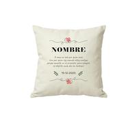 Zoubli+ Cojín Personalizado con Nombre y Mensaje de Amor - Regalo romántico para Parejas con Imagen para Ella y Él, Decoración para Sofá o Cama (40X40cm)