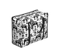 Zouey Bolsas de compra reutilizables y plegables, bolsas de lavandería portátiles con cremallera y asa resistente, diseño de caballo de Dala Daleclarian, arte popular sueco.