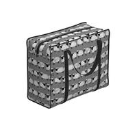Zouey Bolsas de compra reutilizables y plegables, bolsas de lavandería portátiles con cremallera y asa resistente, diseño de ovejas para niños, color gris, unisex.