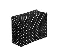 Zouey Bolsas de compra reutilizables y plegables, bolsas de lavandería portátiles con cremallera y asa resistente, color blanco y negro con lunares.