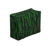Zouey Bolsas de compra reutilizables y plegables, bolsas de lavandería portátiles con cremallera y asa resistente, Green Matrix