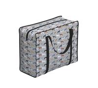 Zouey Bolsas de compras reutilizables y plegables, bolsas de supermercado, bolsas de lavandería portátiles con cremalleras y asa resistente, galgos, perro lindo de rescate, los mejores perros lindos