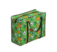 Zouey Bolsas de la compra reutilizables y plegables, bolsas de lavandería portátiles con cremallera y asa resistente, ideales para fútbol, sóftbol y rugby.