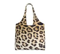 Zouey Bolso de lona de un solo hombro, bolso de lona para mujer, bolso de hombro, bolso de compras, estampado de leopardo (2)