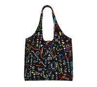 Zouey Bolso de lona de un solo hombro, bolso de lona para mujer, bolso de hombro, bolso de compras, fórmula de física matemática