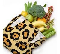 Zouey Bolso de lona de un solo hombro, bolso de lona para mujer, bolso de hombro, bolso de compras, hermoso estampado de leopardo.