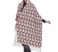 Zouey Bufanda de mujer cálida estampada, chal de mujer, bufanda de imitación de cachemir, Todas mis mejores amigas son Westies