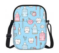 Zouey Cepillos de dientes para dentista, bolso de hombro de poliéster, bolso cruzado con cremallera - Bolso para mujer