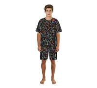 Zouey Conjunto de Pijama para Hombre con Cuello Redondo y Bolsillos, Manga Corta, pantalón Corto y Camisa de Manga Corta, fórmula de matemáticas y física.,One Size,XL
