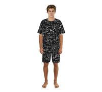 Zouey Conjunto de Pijama para Hombre con Cuello Redondo y Bolsillos, Manga Corta, pantalón Corto y Camisa de Manga Corta. Fórmula física: Ley E=MC².,One Size,3XL