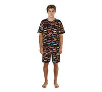 Zouey Conjunto de Pijama para Hombre con Cuello Redondo y Bolsillos, Manga Corta, pantalón Corto y camisón, Estampado I Love My Dog Dachshunds,One Size,2XL