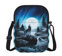 Zouey El resentimiento del lobo, bolso de hombro de poliéster, bolso cruzado con cremallera - Bolso para mujer