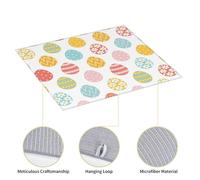 Zouey Felices Pascuas, Coloridos Huevos de Pascua, escurridor de Platos para encimera de Cocina, Absorbente, 41 x 46 cm