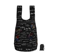 Zouey Mochila plegable de almacenamiento de poliéster, portátil, para viajes y compras, reutilizable, con cremalleras, fórmulas matemáticas y ecuaciones matemáticas.