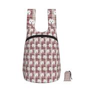 Zouey Mochila plegable de poliéster para almacenamiento, portátil, para viajes y compras, reutilizable, con cremalleras. Todas mis mejores amigas son Westies.