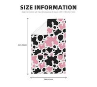 Zouey Paños de Cocina absorbentes con Estampado de Vaca, Color Rosa, Negro y Blanco, 41 x 66 cm