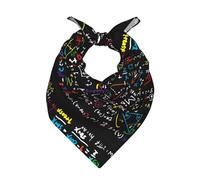 Zouey Pañuelos para mujer o hombre, diadema cuadrada, pañuelo para la cabeza, bufanda para azafata, fórmula de matemáticas y física