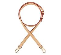 ZOUIQSS Correa de cuero para bolsa, correa cruzada ajustable de repuesto, correas de hombro para bolsas pequeñas, Speedy Favorite MM Nano Pochette Metis con herrajes dorados, Vachetta 1,5 cm