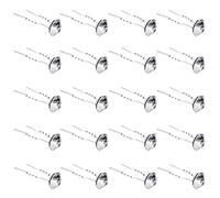 ZOUIQSS Paquete de 20 horquillas para el pelo (transparentes) con diamantes de imitación para novia, boda, mujer, accesorios de joyería para el cabello, con recipiente transparente