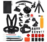 Zourglow 40-en-1 Kit de Accesorios para Cámara de Acción dji Osmo Action | Compatible con GoPro Hero 12/11/10/9/8/7, Max/Fusion, Insta360, AKASO, APEMAN, SJCAM, COOAU, Apexcam, Campark y Otras