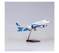 ZOUSANG Decorate Airplane 1/130 47CM for Oman Air 787 B787 avión con luz y Rueda Modelo de avión de Resina Fundido a presión avión estático for Collection or Gift(Color:Without Light)