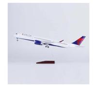 ZOUSANG Decorate Airplane 1/142 47CM for Delta Airline 350 A350Model luz LED y Tren de Aterrizaje de Rueda Modelo de avión de Resina avión a Escala for Collection or Gift(Color:Without Light)