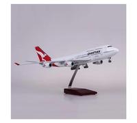ZOUSANG Decorate Airplane 1/150 47CM For QANTAS Airline 747 B747 Model LED Light & Wheel Landing Gear Diecast Resin Model for Collection or Gift(Color:Without Light)