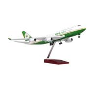 ZOUSANG Decorate Airplane 1/150 47CM for Taiwán EVA Air B747 Modelo de avión W luz y Ruedas de Aterrizaje Avión de Resina Fundido a presión for Collection or Gift(Color:No Light)