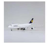 ZOUSANG Decorate Airplane 1/150 for Lufthansa B747 avión estático Modelo de avión luz y Rueda Tren de Aterrizaje Modelo de avión de Resina for Collection or Gift(Color:Without Light)