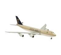 ZOUSANG Decorate Airplane 1:400 for Saudi Cargo Airlines B747-8F con Ruedas, Tren de Aterrizaje, Modelo de exhibición de avión de aleación de Metal for Collection or Gift