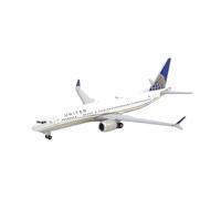ZOUSANG Decorate Airplane 1:500 for B737 MAX 9 United Airlines, avión de aleación, avión de pasajeros con Tren de Aterrizaje, avión estático for Collection or Gift