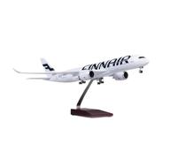 ZOUSANG Decorate Airplane 47cm 1/150 for Finnair Airbus A350 Escala de Resina fundida Modelo de avión con luz y Rueda de avión for Collection or Gift (Color : No Light)