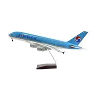 ZOUSANG Decorate Airplane 47cm for Korean Air Boeing B747, Modelo de avión, avión de Resina Fundido a presión, Escala 1:160 con luz y Aviones de Ruedas for Collection or Gift (Color : No Light A380)