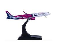 ZOUSANG Decorate Airplane Modelo de avión de pasajeros A321, Escala de simulación, Modelo estático, 1/400, for Hungría Wizz Airline for Collection or Gift