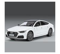ZOUSANG Display Cars 1/24 para vehículo de aleación fundida a presión A7, modelo estático en miniatura, escala de simulación, coche, sala de estar, colección de decoración o regalo (blanco)
