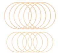 Zoutpy Corona de madera de bambú floral, aros de macramé, 12 unidades, 2 tamaños, para decoración de bodas, atrapasueños y manualidades para colgar en la pared (15 cm, 20 cm)