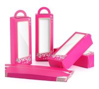 ZouYee 16 cajas de regalo de fiesta de cumpleaños rosas para niñas, cajas de dulces rosas, cajas de regalo de muñeca rosa, decoración de fiesta de cumpleaños de despedida de soltera, bolsas de dulces