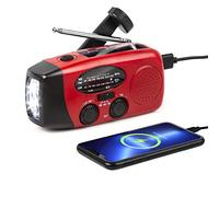 ZOVCAL Energía Solar de Emergencia, Radio Meteorológica NOAA con AM/FM para Emergencia Doméstica y Camping, Antorcha Dynamo, Alarma SOS Portátil y Recargable