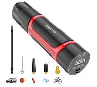 ZOVHYYA Compresor de Aire Portátil 150PSI Mini Bomba de Aire 4500Mah Inflador Eléctrico USB C Recargable con Pantalla Digital Luz LED PSI Bar KPA KG/CM2 para Coche Moto Neumático Anillo de Natación