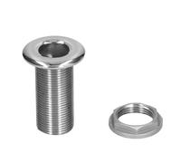 Zovloer 2 tapones de drenaje de agua de barco de acero inoxidable a través del casco, conector de salida de yate para accesorios de fontanería de barcos marinos