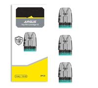 ZOVOO Argus Top Fill Cartridge V2 Pod Lote de 3 Cartuchos Apto para Argus G3 Argus P2 Argus G2 Argus Z2 Argus G3 Mini Argus G2 Mini Original - Sin nicotina (1.0 Ohm)