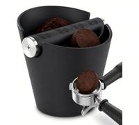 ZOVRIXIA Coffee Knock Box, Cajon Posos Cafe con Arra de Golpe de Metal Extraíble, Posos Cafe Cajon Absorbe Los Golpes Base Antideslizante para Cafeterías, Restaurantes, Bares y uso Doméstico